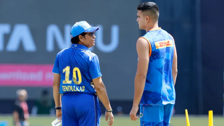 Arjun Tendulkar and Sachin Tendulkar