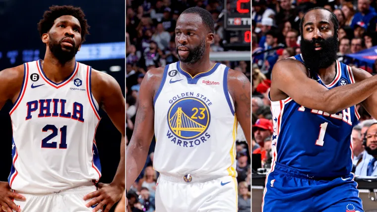 James Harden Joel Embiid (76ers), Draymond Green (Warriors) 04202023