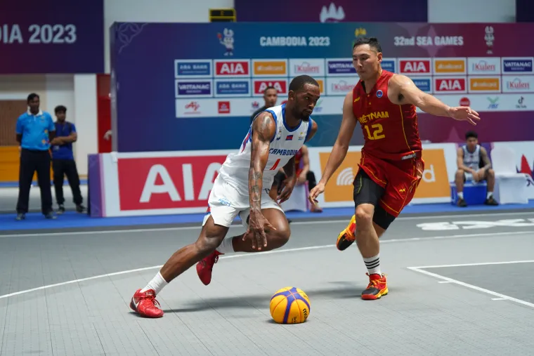 Sayeed Pridgett Justin Young Cambodia Vietnam basketball SEA Games 05082023