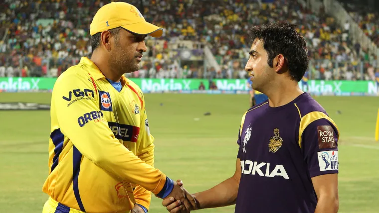 MS Dhoni and Gautam Gambhir; IPL