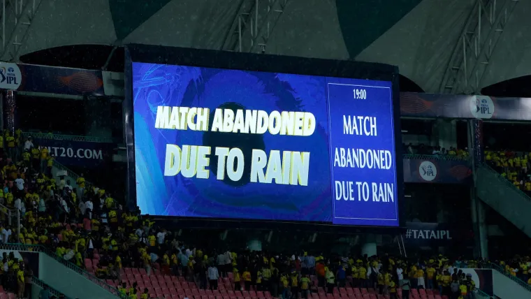 Match abandoned due to rain