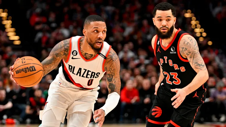 Damian Lillard and Fred VanVleet 