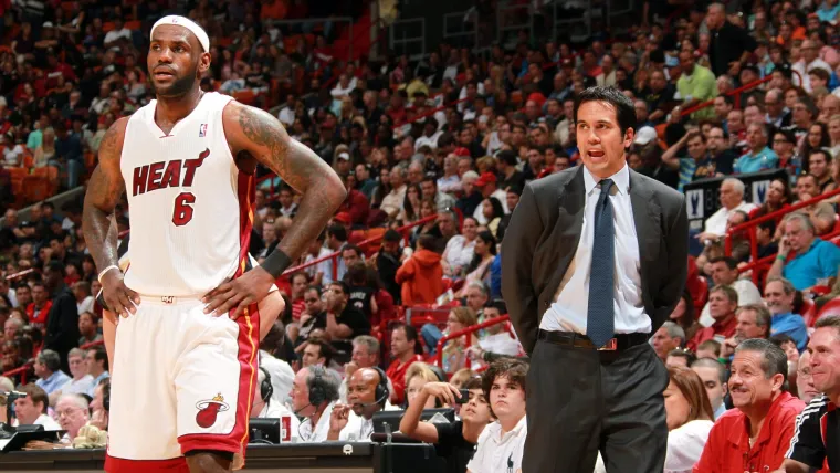 LeBron James and Erik Spoelstra