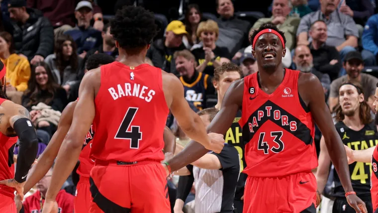 Scottie Barnes and Pascal Siakam