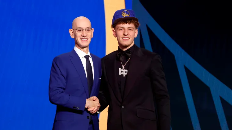 Adam Silver and Brandin Podziemski