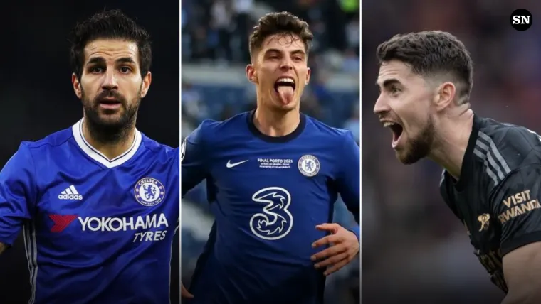 Cesc Fabregas, Kai Havertz, Jorginho, Arsenal, Chelsea