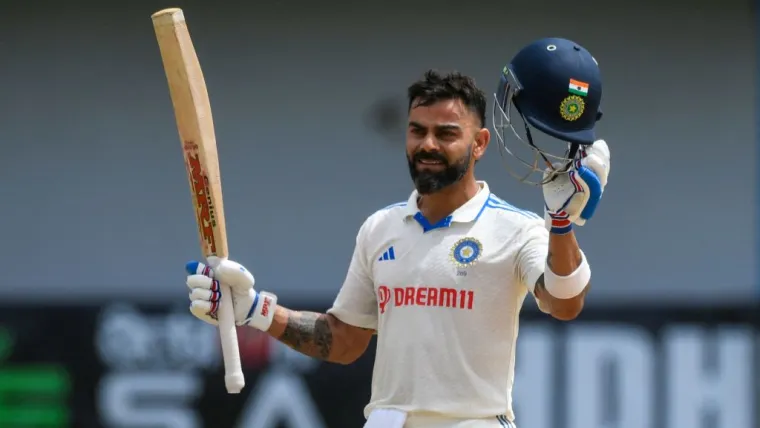 Virat Kohli scores a century