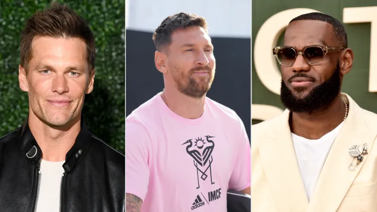 Tom Brady, Lionel Messi and LeBron James