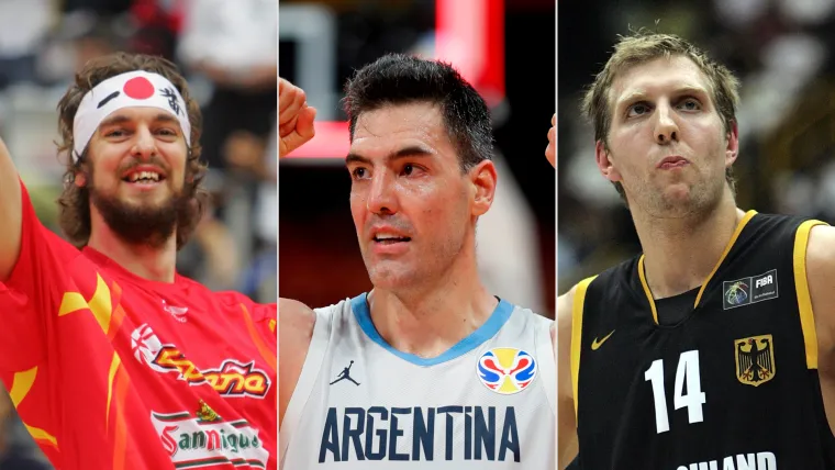 Pau Gasol Luis Scola Dirk Nowitzki FIBA