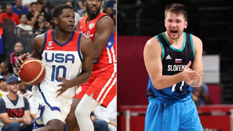 Anthony Edwards and Luka Doncic