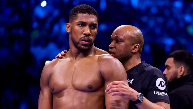 Anthony Joshua and Derrick James