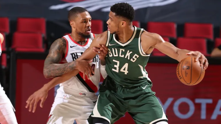 Damian Lillard and Giannis Antetokounmpo