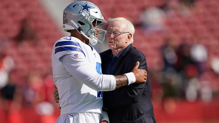 Jerry Jones and Dak Prescott