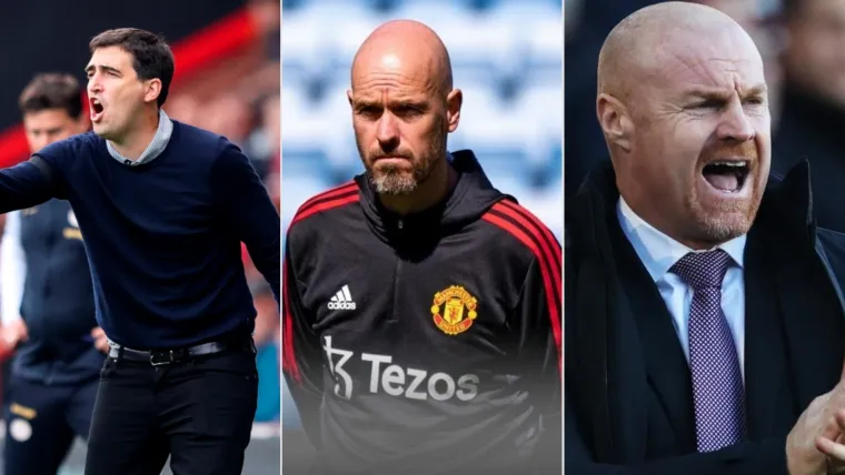 Andoni Iraola, Erik ten Hag and Sean Dyche