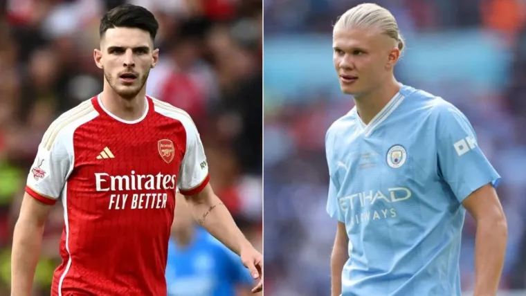 Declan Rice Arsenal Erling Haaland Manchester City