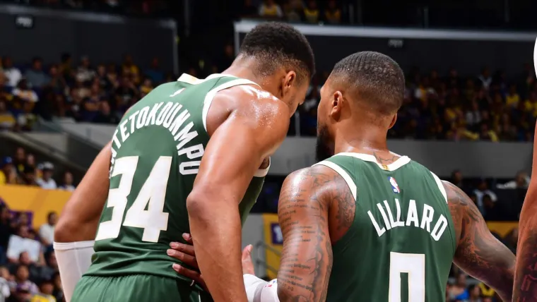 Giannis Antetokounmpo Damian Lillard Milwaukee Bucks 101623