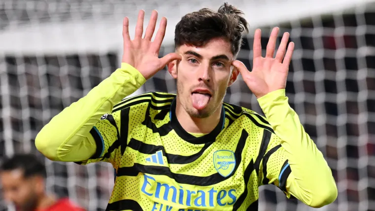 Kai Havertz celebrates an Arsenal goal