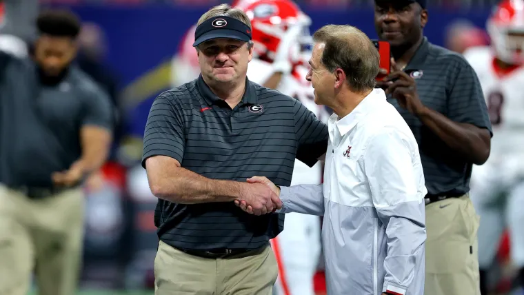 Kirby Smart and Nick Saban