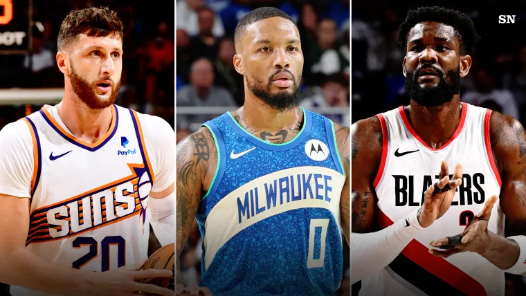 Damian Lillard, Deandre Ayton, Jusuf Nurkic NBA 110623