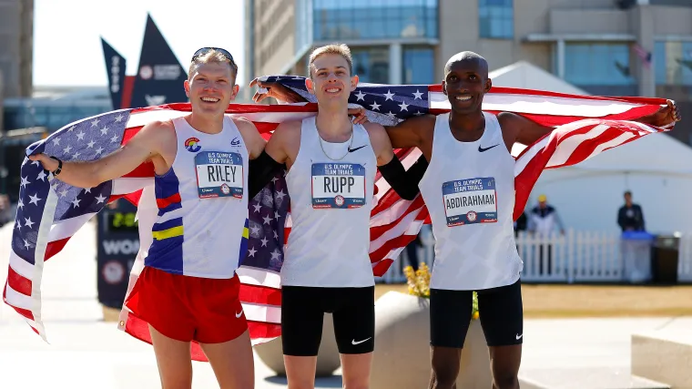 Galen Rupp, Jacob Riley, Abdi Abdirahman 