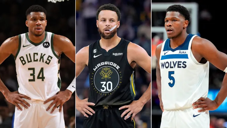 Giannis Antetokounmpo, Steph Curry, Anthony Edwards