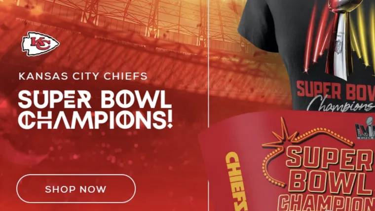 Chiefs Super Bowl gear on Fanatics