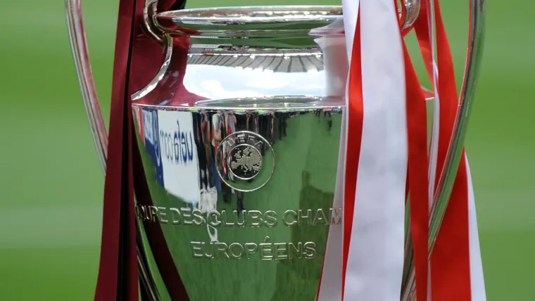 UEFA Champions League trophy with tassles trofeo 