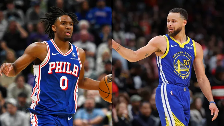 Tyrese Maxey Steph Curry