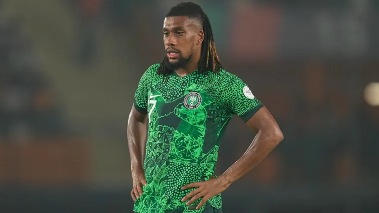 Alex Iwobi in action for Nigeria