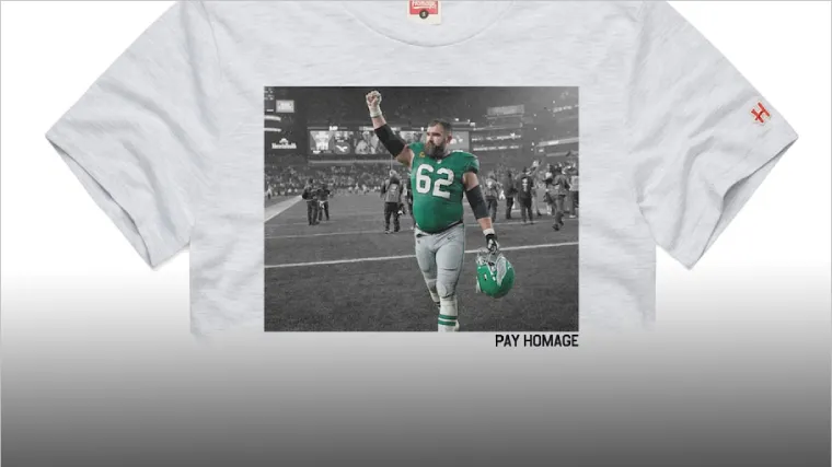 Jason Kelce Eagles retirement Homage shirt