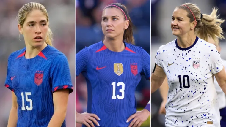 Korbin Albert, Alex Morgan, Lindsey Horan