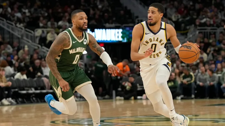 Tyrese Haliburton and Damian Lillard