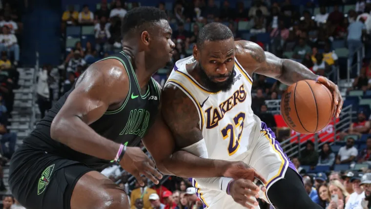 Zion Williamson and LeBron James