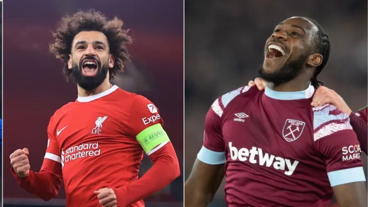 Mo Salah and Michail Antonio 