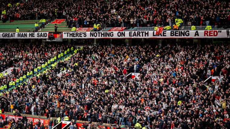 Liverpool and Man United fans at Old Trafford