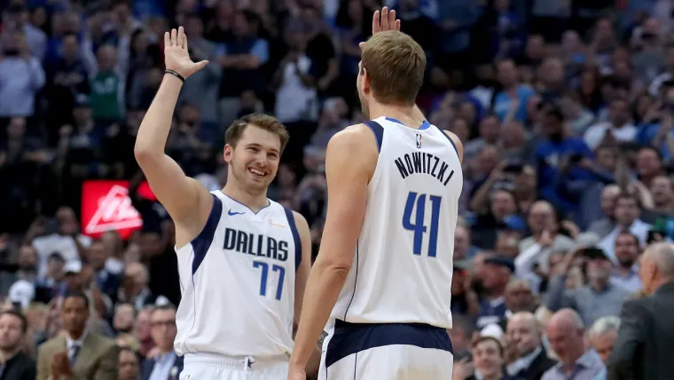 Luka Doncic, Dirk Nowitzki 04202024