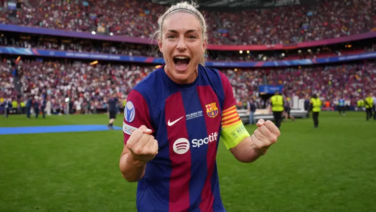 Alexia Putellas celebrates after Barcelona win the 2024 UEFA Women's Champions League