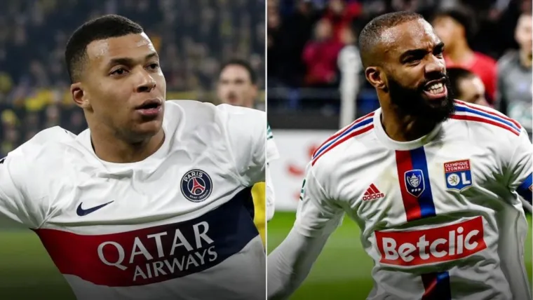 Kylian Mbappe and Alexandre Lacazette