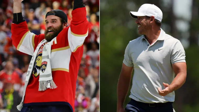 Aaron Ekblad (left) and Brooks Koepka (right)