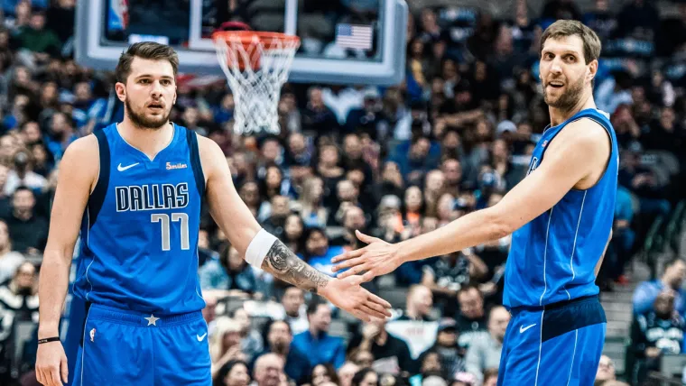 Luka Doncic and Dirk Nowitzki