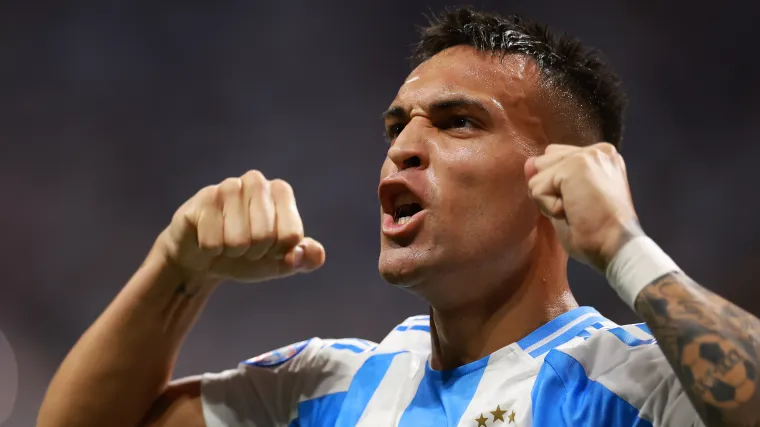 Lautaro Martinez of Argentina at the 2024 Copa America