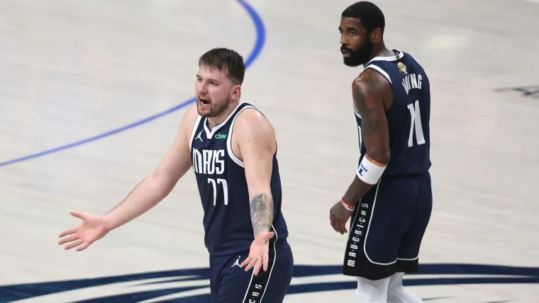 Luka Doncic and Kyrie Irving