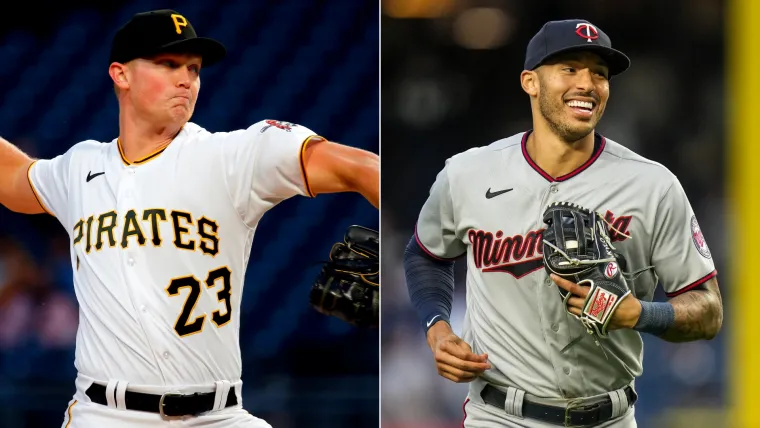 Pittsburgh's Mitch Keller and Minnesota's Carlos Correa