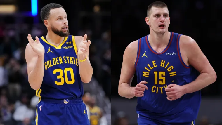 Stephen Curry (left) and Nikola Jokic (right)