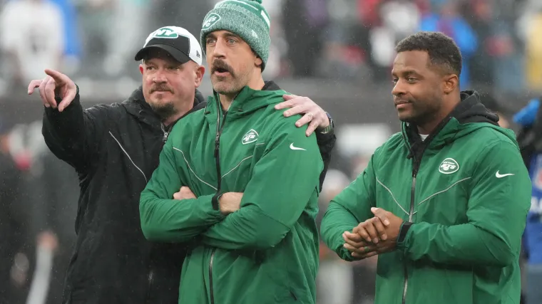 Offensive Coordinator Nathaniel Hackett and QB Aaron Rodgers