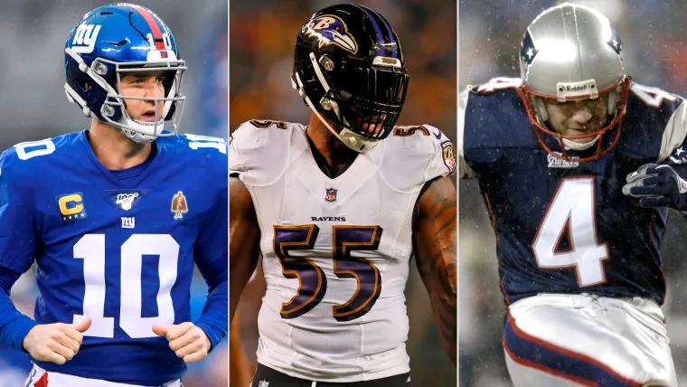 Eli Manning, Terrell Suggs, Adam Vinatieri