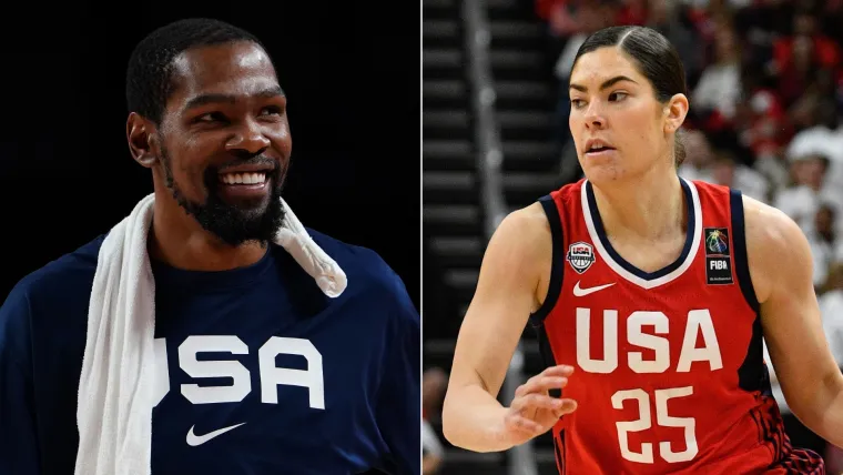 Kevin Durant and Kelsey Plum