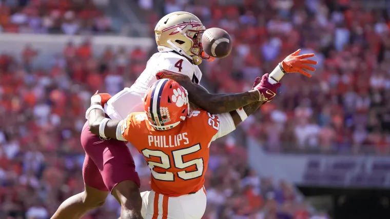 Jalyn Phillips (25) disrupts a pass