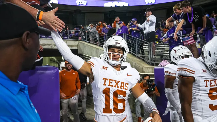 Texas safety Michael Taaffe after the team's game against TCU