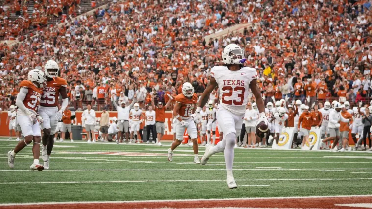 The annual Orange-White game at Darrell K. Royal Memorial Stadium